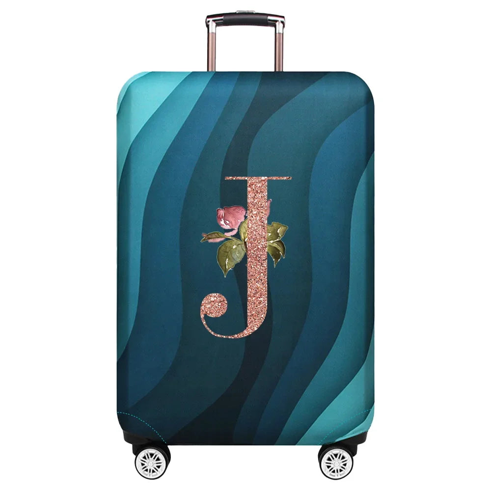 Luggage Covers 18-32inch Protector Travel Luggage Suitcase Protective Cover Stretch Dust Covers Print Rose Gold Letter Series