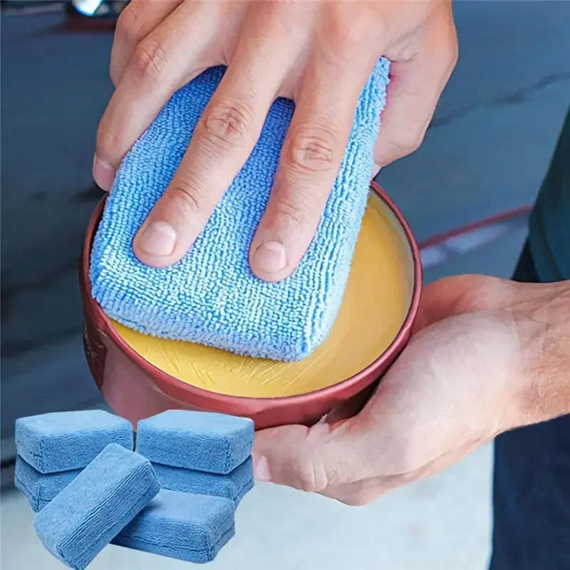 1/20pcs Car Wax Applicator Pads Microfibre Polishing Sponges Soft Auto Detailing Waxing Sponge Cleaning Foam Car Paint Care Pad