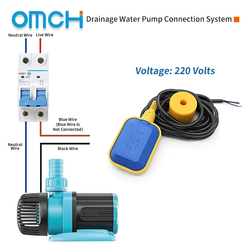 OMCH Float Switch Liquid Level Sensor Float Flow Switch Contactor Sensor 2m 3m 4m 5m 10m 15m For Water Towers And Tanks