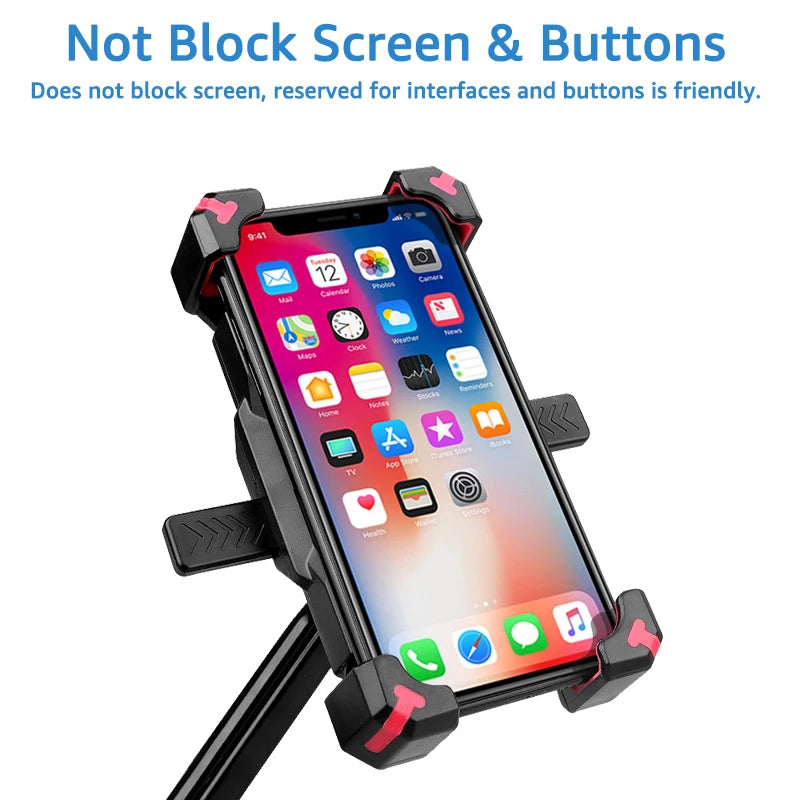 Bike Bicycle Handlebar Mobile Phone Holder Stand Universal Scooter Motorcycle Motorbike Rearview Mirror Cellphone Mount Support