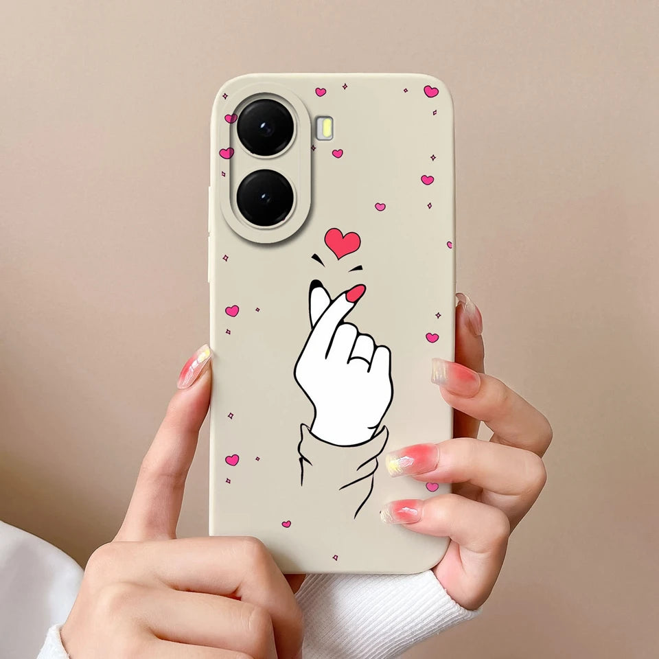 For Xiaomi Poco X7 Pro Case Lovely Bear Love Heart Shockproof Anti-fall Antifouling Luxury Shell For xiaomi poco x7 pro Coque