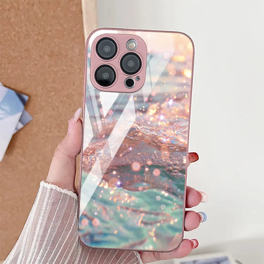 Marble Glass Case For Samsung A16 A26 A33 A34 A35 A36 A53 A54 A55 5G A56 A25 A17 S26 S25 Ultra S24 S23 S22 Plus S21 S20 FE Cover