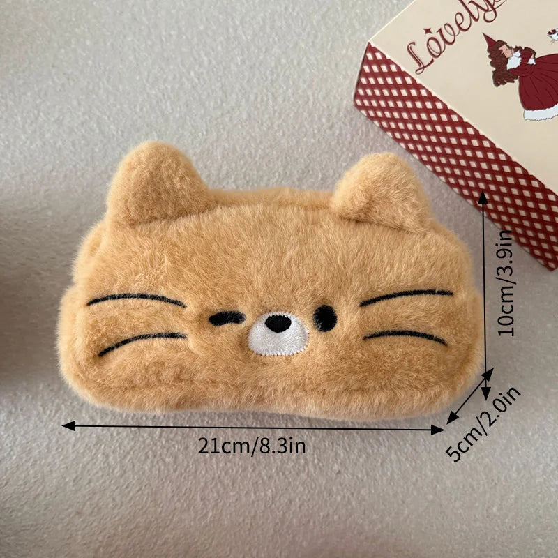 Cute Black Cat Pencil Case Girls Makeup Pouch Multi-purpose Stationery Storage Bag Cartoon Pen Bag School Stationery Organizer