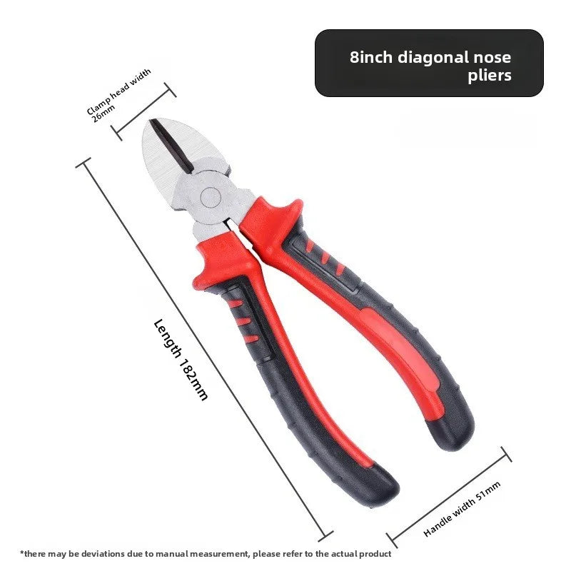 Heavy Duty Electric Wire Pliers Multifunction Tool with Large Opening for Cutting Twisting Gripping Sharp Industrial Metal Work