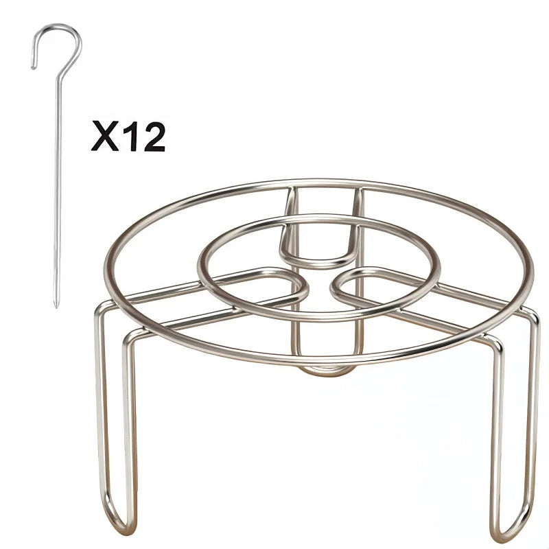 Stainless Steel Vertical Grill Rack Detachable String Grill Vertical Barbecue Skewer Bracket 12/24/36/48 Skewer Holder