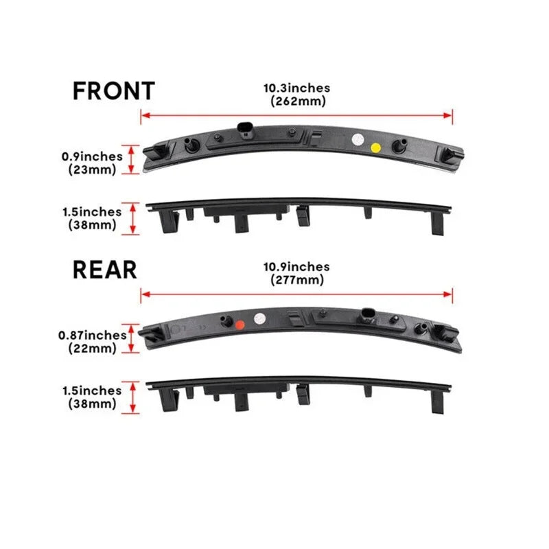 4pcs/set Smoked Lens LED Front and Rear Side Marker Lights for Chevy Corvette C7 2014-2019