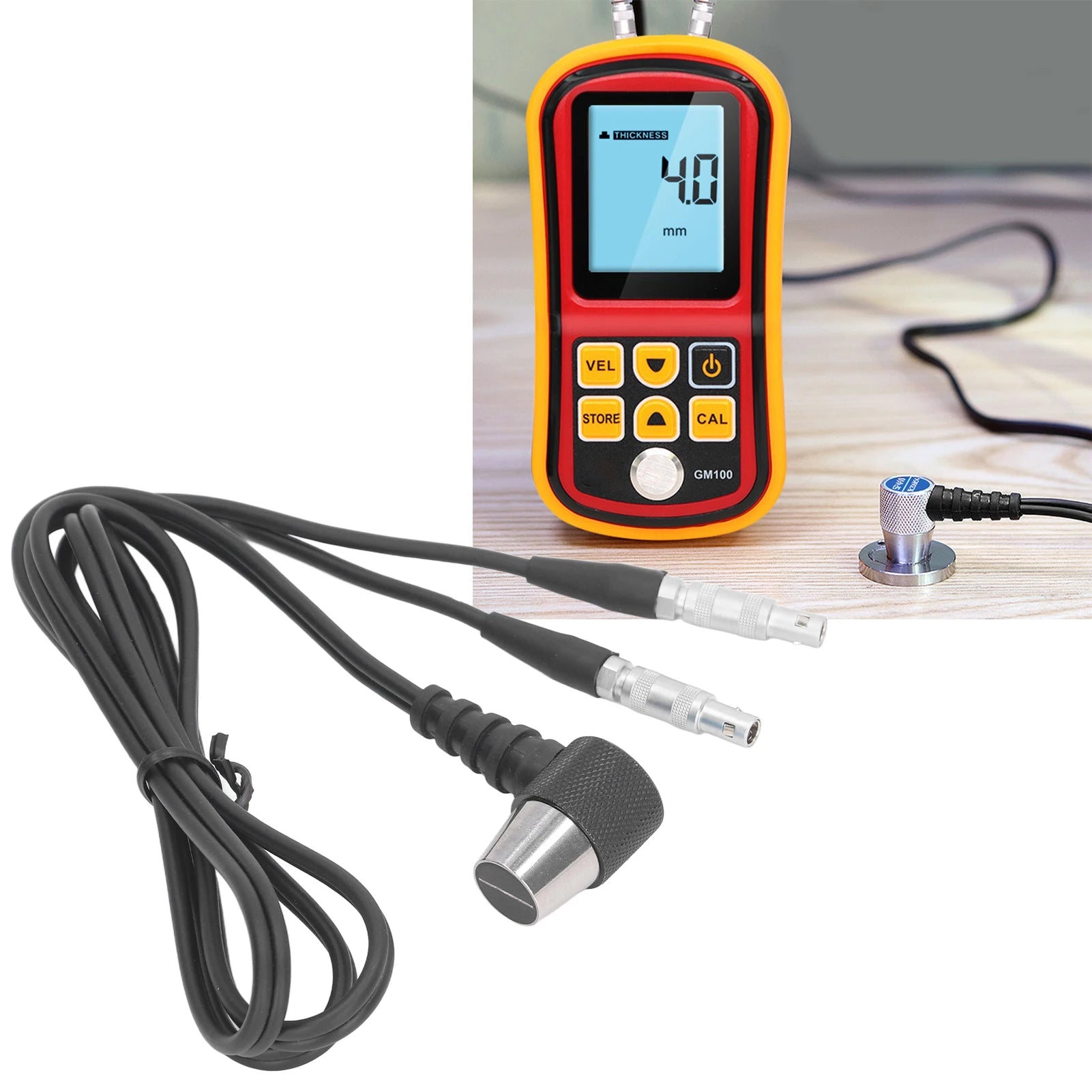 Ultrasonic Thickness Gauge Probe Standard Transducer Tester Meter Monitor Replacement Probe