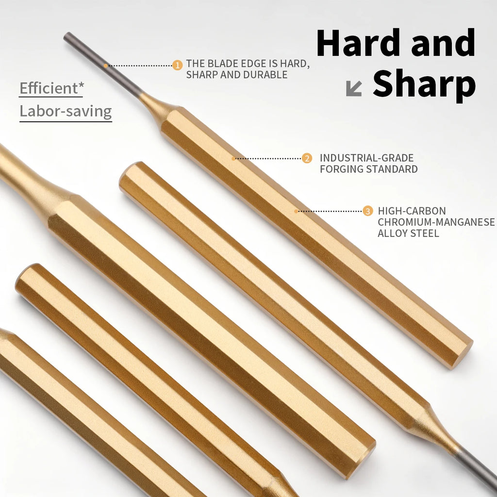 Cylindrical punch Crv Steel 1Pcs Punching Center Round Chisel Hand Tool Percussion Punch Fitter Special Punch 3 4 5 6 8mm