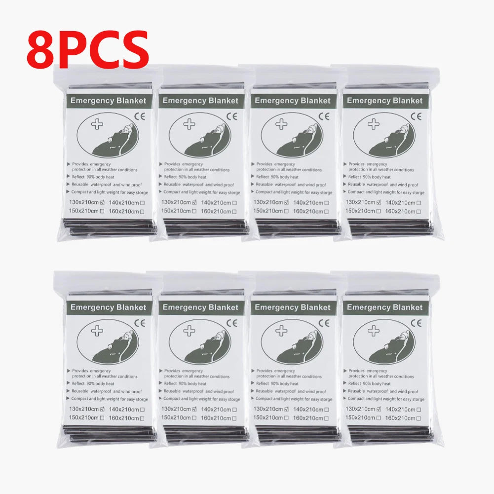 130x210cm Foil Mylar Thermal Blanket Keeps You Warm Emergency Thermal Blanket Retain Body Heat Silver Foil Blanket for First Aid