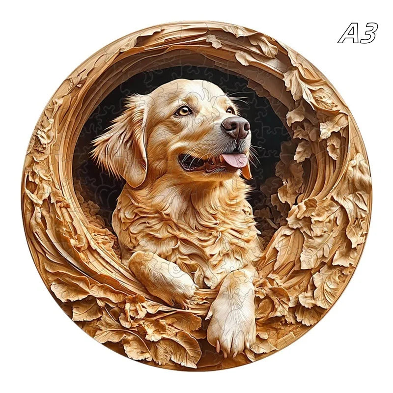 3D Mushroom Village Wooden Jigsaw Puzzle Montessori Games Puzzles Animal Toy for Adults Kids Exquisite Pattern Birthday Gift