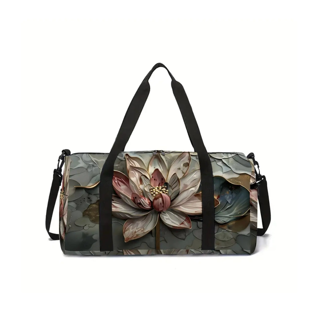 Cartoon Flower Pattern Large Capacity Luggage Bag  For Boy And Girls Best Gifts 2D Cartoon Travel Duffels Hand Bag For Children