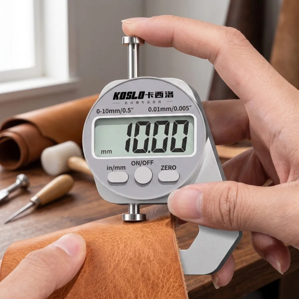 High Precision Digital Thickness Gauge Digital Display Accuracy Thickness Meter Wide Measuring Surface Portable
