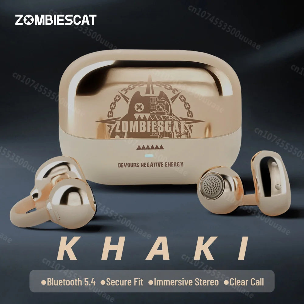 Zombiescat B15 OWS Ear Clip Earphones 360° Immersive Stereo Bluetooth 5.4 Headphone IPX4 Waterproof Sports TWS Wireless Earbuds