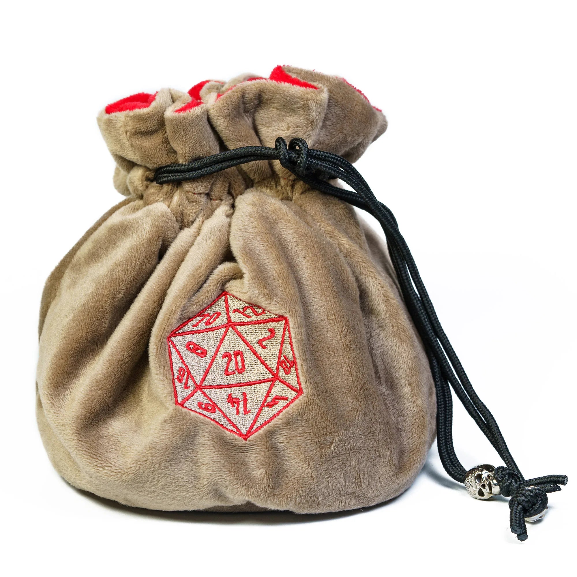 New Drawstring Dice Bag Flannelette Double-Layer Storage Bag Round Bottom Big Pouch for Packing Gift RPG Dice Board Game