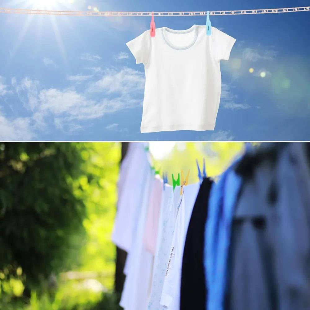 Windproof Clothesline 5M Plastic Non Slip Portable Clothesline Drying Rope for Travel Camping Outdoor Laundry Grey Clothes Line