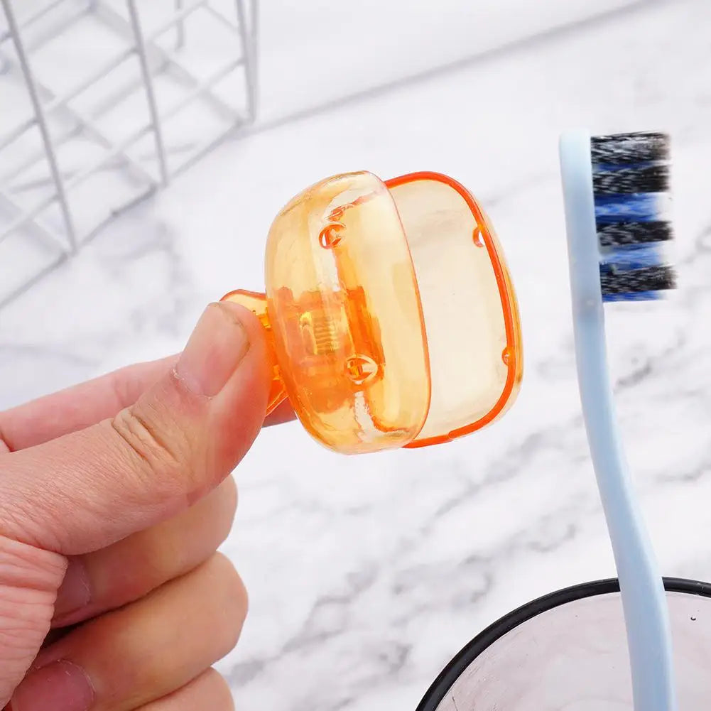 1pc Toothbrush Head Covers - Travel Protector Cap Case, Color Combo Clip for Household & Camping, Durable Plastic Portable