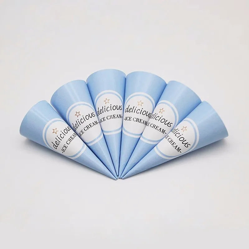 1000pcs Ice Cream Cone Holder Cover Disposable Cones Tray Paper Sleeve DIY Home Summer Party Supplies for Kids
