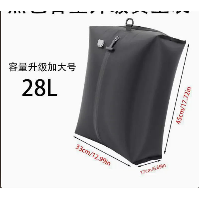 28L Reusable Vacuum Compression Storage Bag with Air Pump Travel Clothes Luggage Organizer Bag