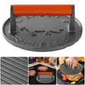 Iron Burger Press Burger Meat Press  Wooden Handle Smash Burger Press 7.09 in Anti Scald for Griddle Grills
