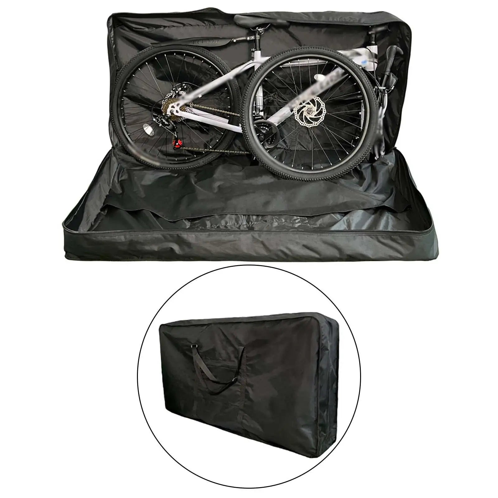 Foldable Bike Carry Bag for 26-27inch Folding Bikes Carrying Case Outdoor Practical Bike Travel Bag for Car Shipping Plane Trip
