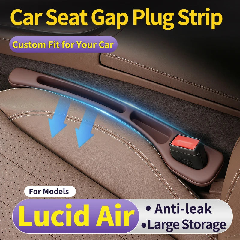 Car Gap Filler Strip for Lucid Air 2026 Seat Gap Strip, Soft Snug Fit, Leakproof & Anti-Drop Car Crevice Storage Filler Strip