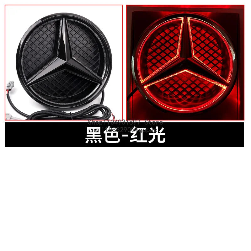 Grid LED light Front Grilled Embelm badge For W204 W205 W213 W253 C-Class E-Class GLC C E 180 200 250 300 350 43 63 4MATIC