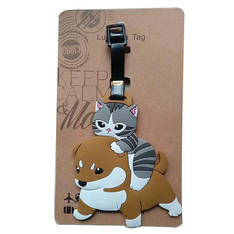 Cute Cartoon Shark Shape Luggage Tag,School Bag Baggage Bag Tag,Airport Station Anti-lost Tag,Travel Accessories