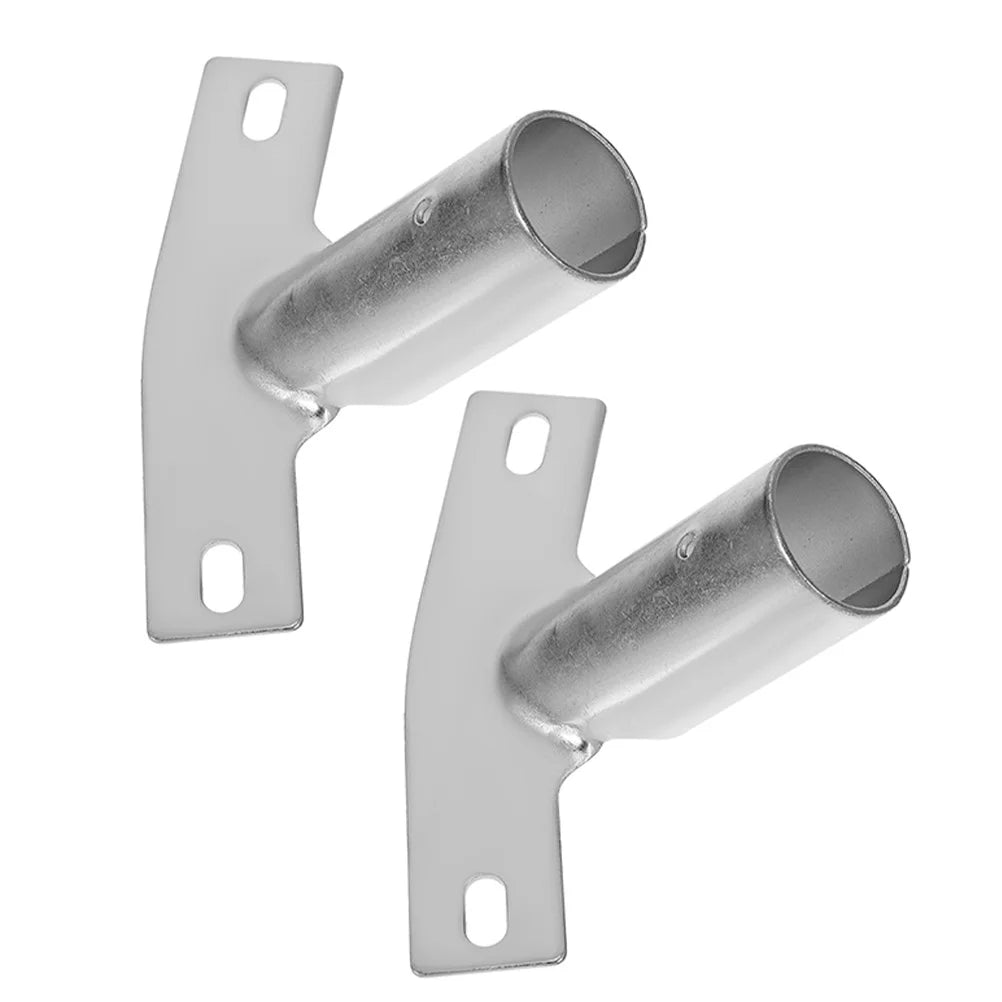 2pcs Broom Handle Bracket Floor Brush Accessories Metal Push Broom Handle Replacement For Extension Poles Telescoping Rod