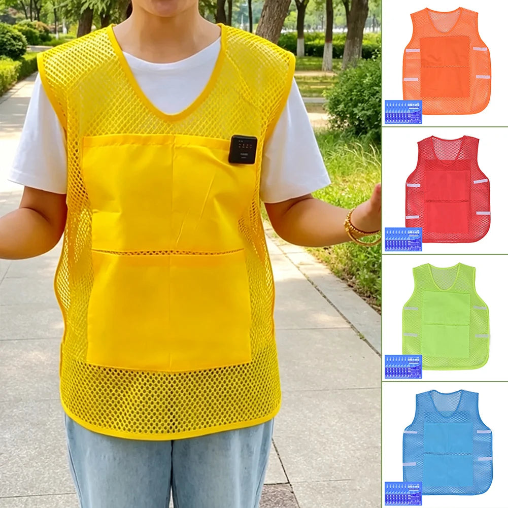 Ice Cooling Vest With 8 Gel Ice Packs Lightweight Breathable Cooling Jacket Summer Work Vest For Construction Workers Gardening