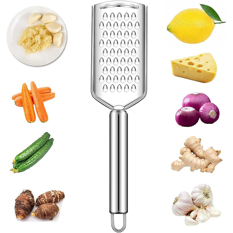 LMETJMA Mini Cheese Grater With Handheld Cheese Shredder Stainless Steel Cheese Lemon Zester For Chocolate Ginger Garlic JT361