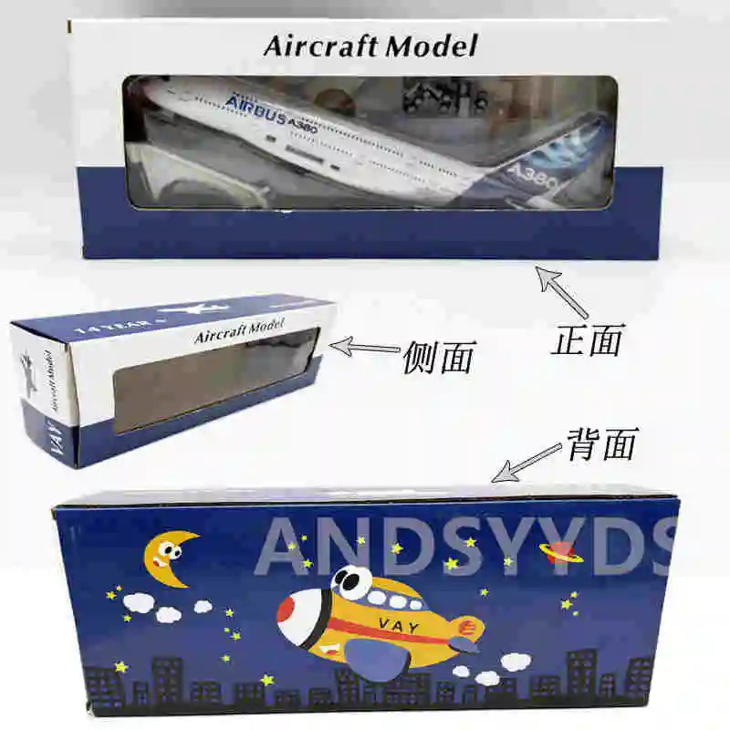 Aviation Replica Etihad A380 Aircraft Model Airplane 30CM Children Gift Kids Toys for Boy Etihad Scale 1/240 Resin Gift