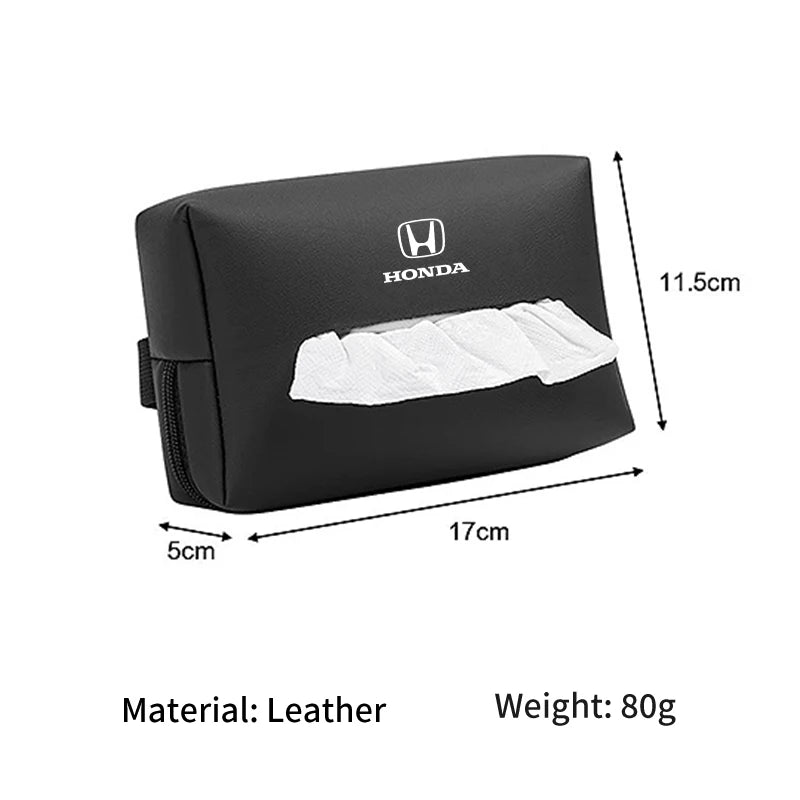 Auto Parts Car Interior Tissue Storage Box Paper Bag for Honda Civic Fit Accord City Vezel CRV S660 Odyssey HRV Insight