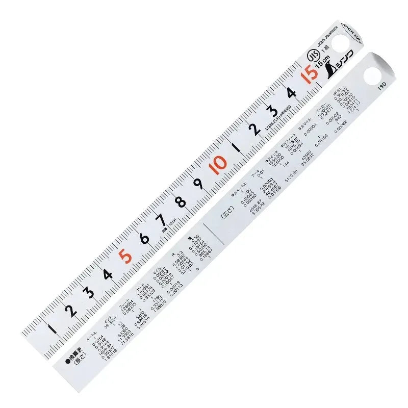 SHINWA 13131 13134 JIS Industrial-Grade High-Precision Straightedge Ruler Etched Stainless Steel Curved Ends Measuring Tool