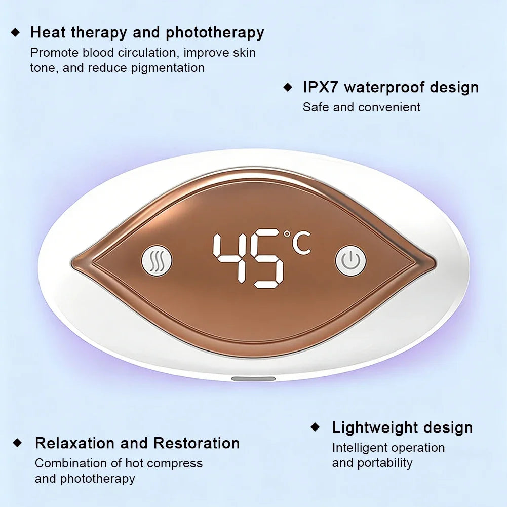 3 in 1 Red LED Lip Eye Care Device 45℃ Electric Suction Lip Plumper 4 Levels Anti Aging Mini Beauty Tool for Women
