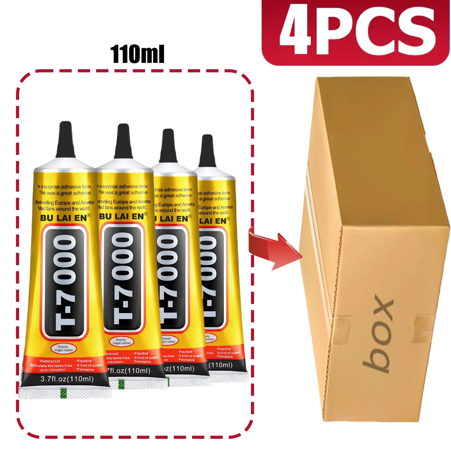 50pcs T-7000 Mobile Phone Screen Strong Black Glue Waterproof Adhesive, Universal Screen Border Bonding Agent Tablet Screen Plastic DIY Adhesive With Precision Applicator.