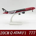20cm 777-300 Qatar Airways Model Plane Toy Replica Alloy Material Scale Airplanes With Landing Gear Wheels Base