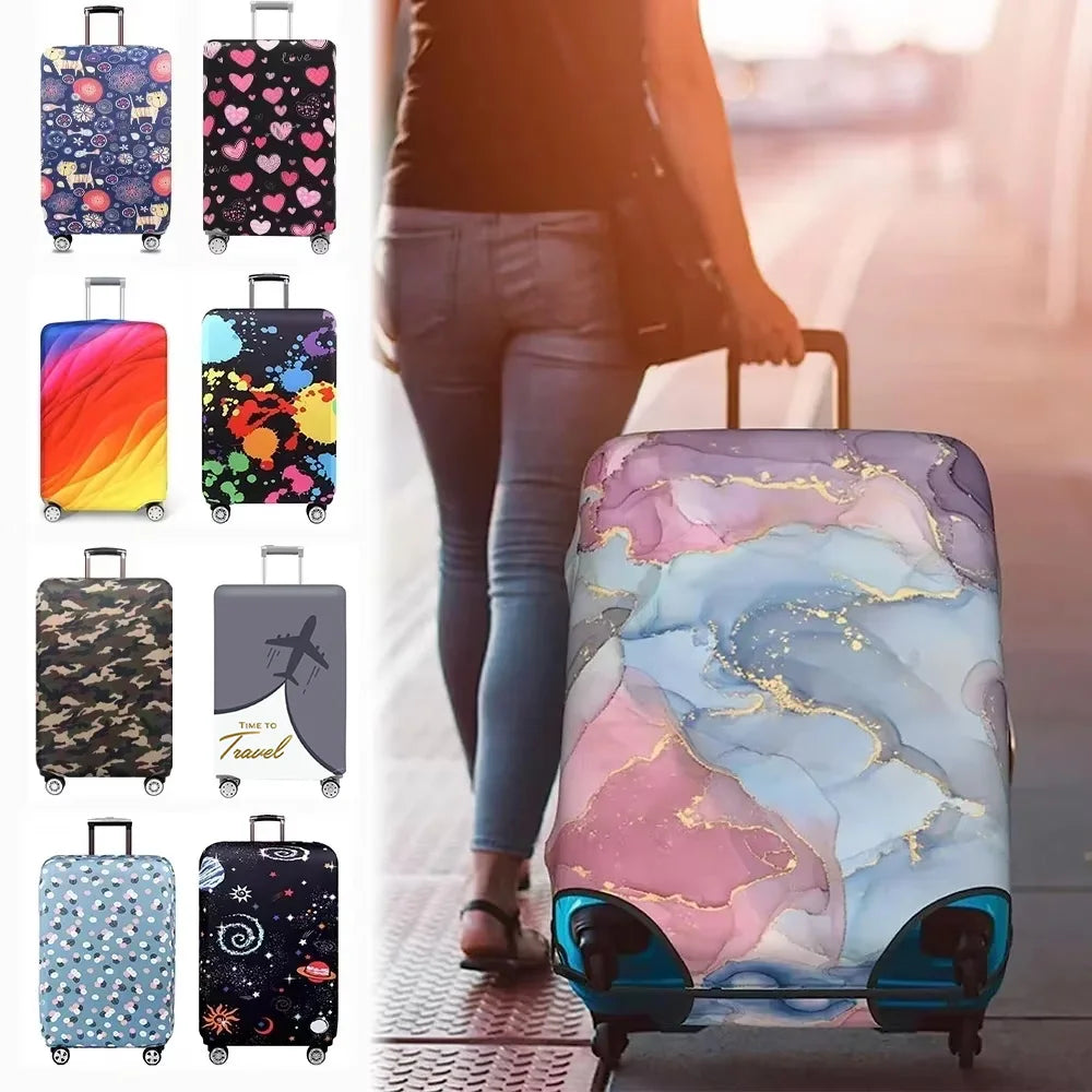 Luggage Cover Stretch Fabric Suitcase Protector Baggage Dust Case Cover Suitable for18-32 Inch Suitcase Case Travel \[p';[[l