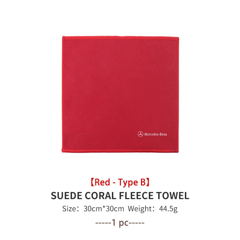 For Benz Car Cleaning Cloth Deer Skin Coral Soft Towel Auto Washing Tool Accessories AMG CLA CLS C180 C200 W204 W205 Exclusive A
