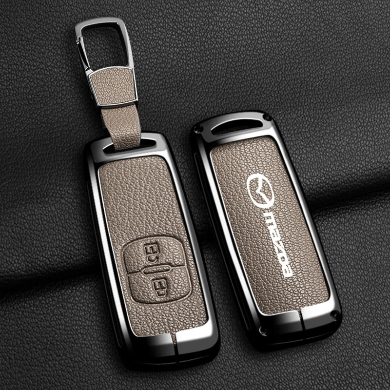 Zinc Alloy Car Key Holder for Mazda Axela Atenza 3 2 6 CX3 CX5 CX30 CX8 CX9 MX5 RX7 RX8 SKYACTIV Remote Protector Car Key Cover