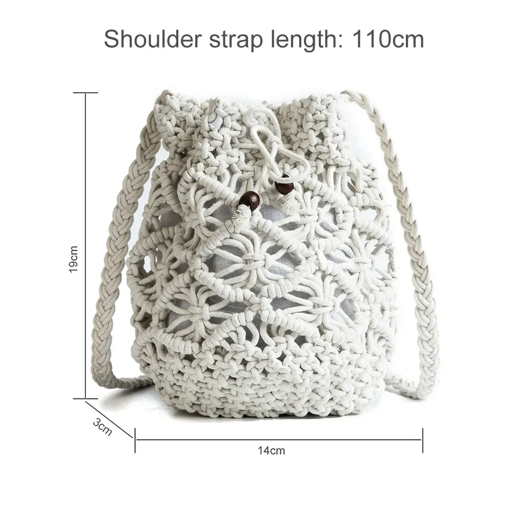 New Summer Fashion Handmade Bucket Bags for Women Shoulder Crossbody Bag Female Handbag