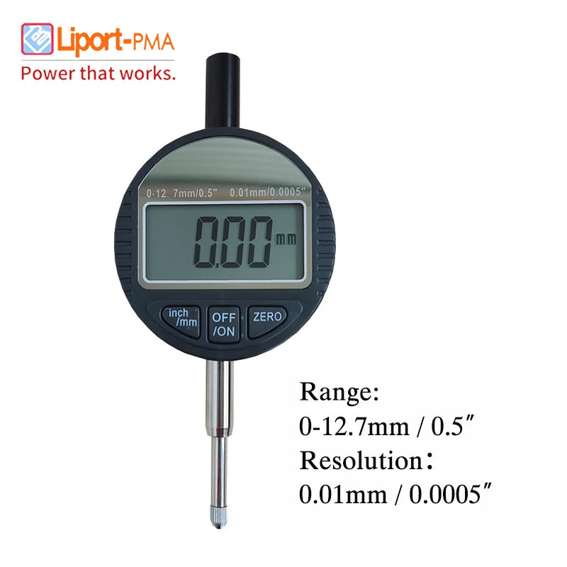 Range 0-12.7mm 0-25.4mm 0-50.8mm High Precision Digital Dial Indicators Digital Micron Indicator Gauge Micrometer Gauge Tool
