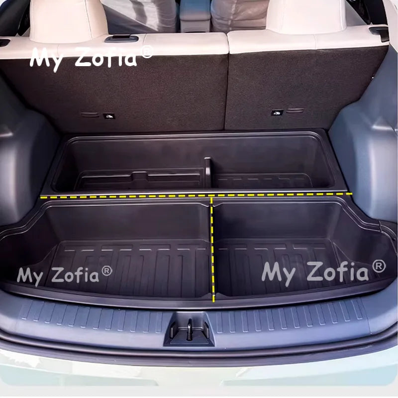 For Geely EX2 Xingyuan eMAS 5 2025 2026 Car Trunk Storage Box Organizer Case Tailbox Stowing Tidying Toolbox Accessories