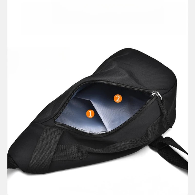 Men's Chest Bag Business Casual Multi-Functional Large-Capacity Crossbody Bag Women Japanese-Style Stylish Single-Shoulder Bag