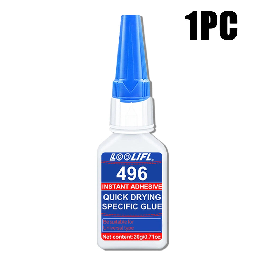 Loolifl Instant Adhesive Industrial Super Glue Quick Dry Strong Bond for Metal Plastic Rubber Wood Ceramic Universal Repair Glue