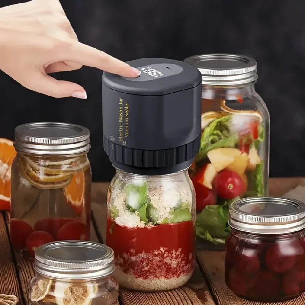 Electric Mason Jar Vacuum Sealer Kit, Cordless, for Mason Jars Wide Mouth Fermentation with Mason