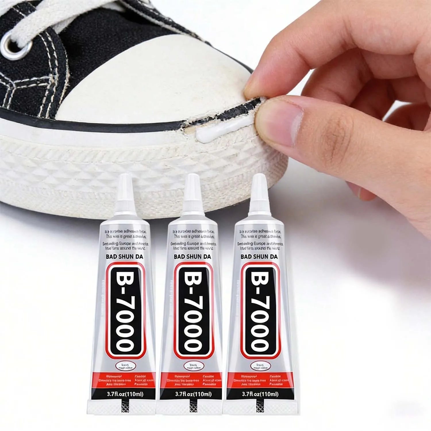 B-7000 Glue Clear for Rhinestone Crafts, Jewelry and Bead Adhesive B7000 Semi Fluid High Viscosity Glues for Clothes Shoes Fabri