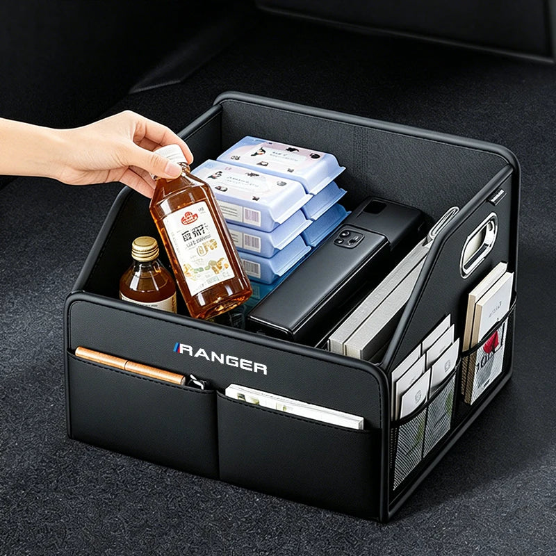 Car Trunk Storage Box For Ford Ranger T9 T7 T1 Raptor Stowing Tiding Storage Bag Car Storage Box & Organizer Auto Accessories