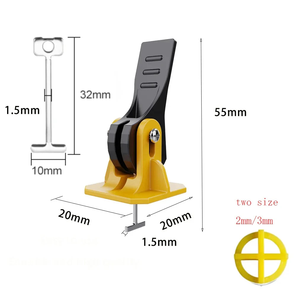5-450pcs Floor Tile Leveling System Clips Construction Tools Tile Leveler Adjuster Locator Spacers Set for Porcelain Tile Wall