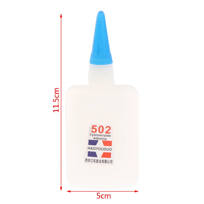 40Ml 502 Super Glue Instant Quick Dry Cyanoacrylate Strong Adhesive Quick Bond Leather Rubber Metal Office Supplies Fast Glue