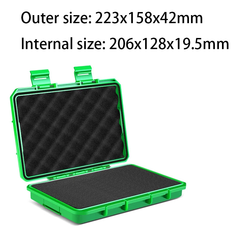 1Pc Shockproof Sealed Safety Case toolbox Airtight waterproof tool box Instrument case Dry Box with pre-cut foam Lockable